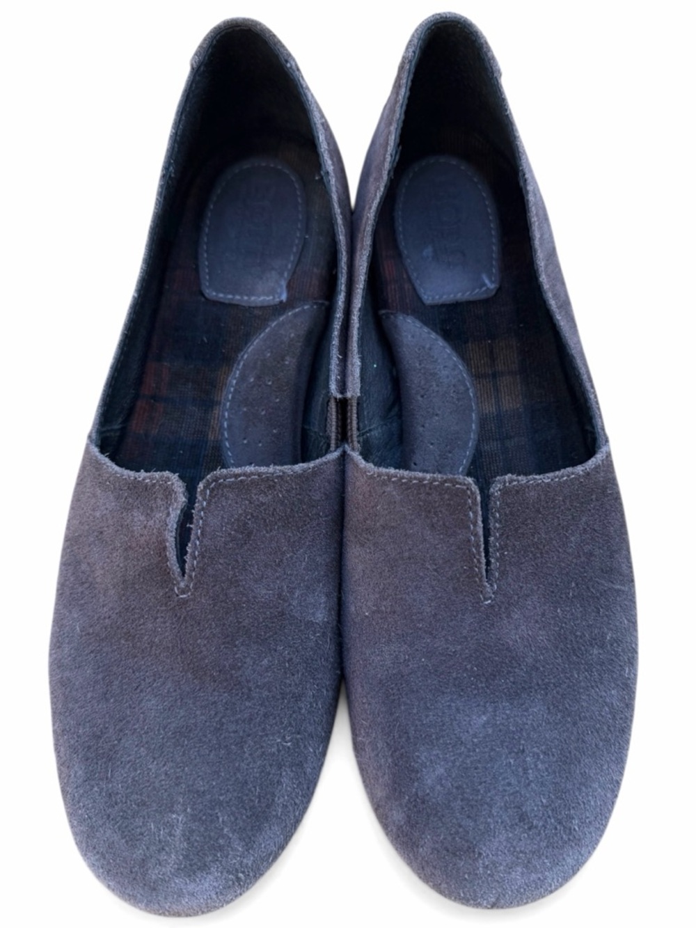 Born Suede Slip On Loafers Flats Gray Comfort Shoes Women‎ 7.5